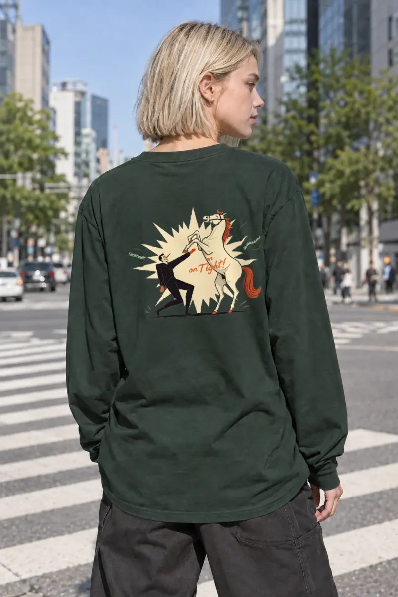 "Rearing Horse Struggle" Unisex Longsleeve T-shirt | Gildan 2400