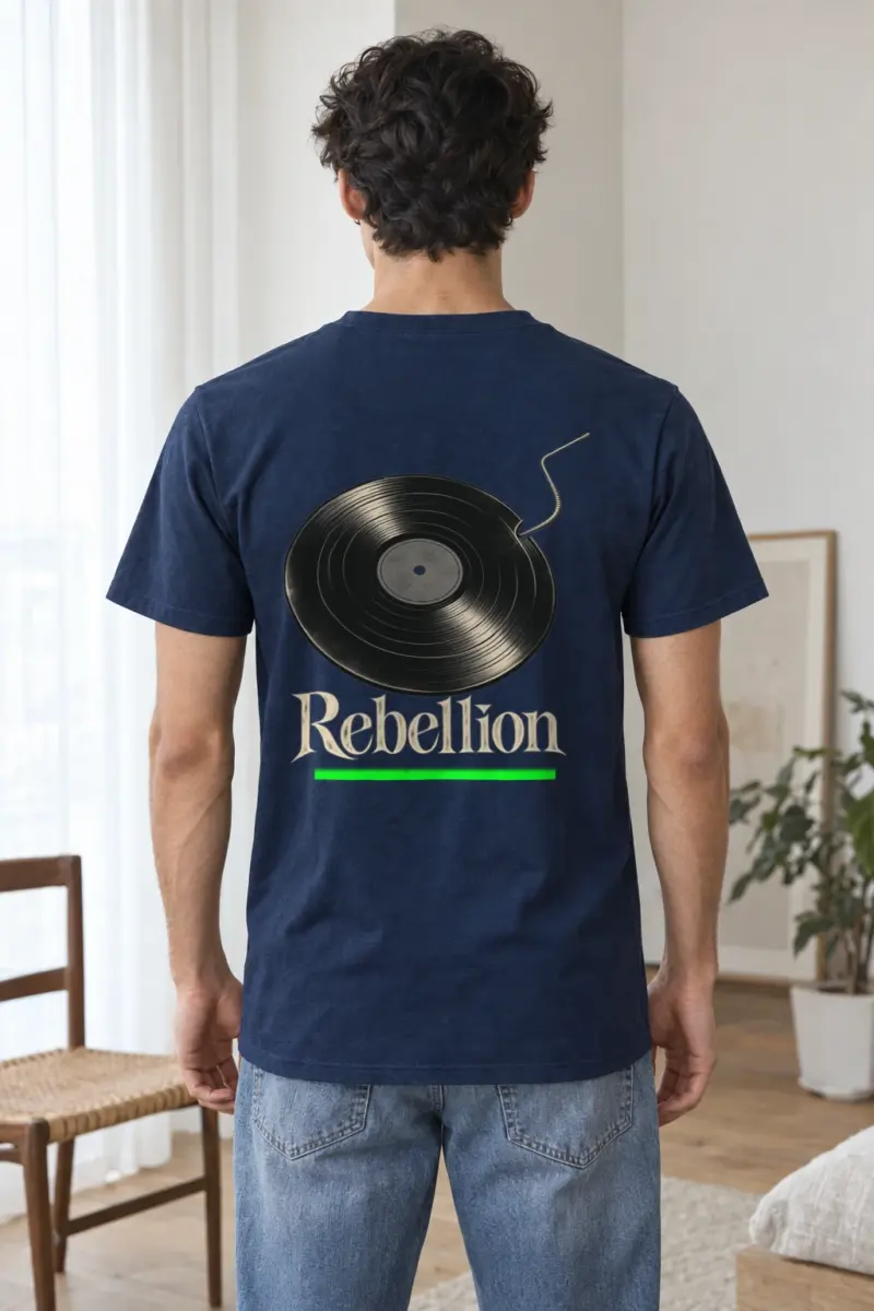 "Rebellion Fuse Record" Heavyweight Unisex Crewneck T-shirt | Gildan 5000