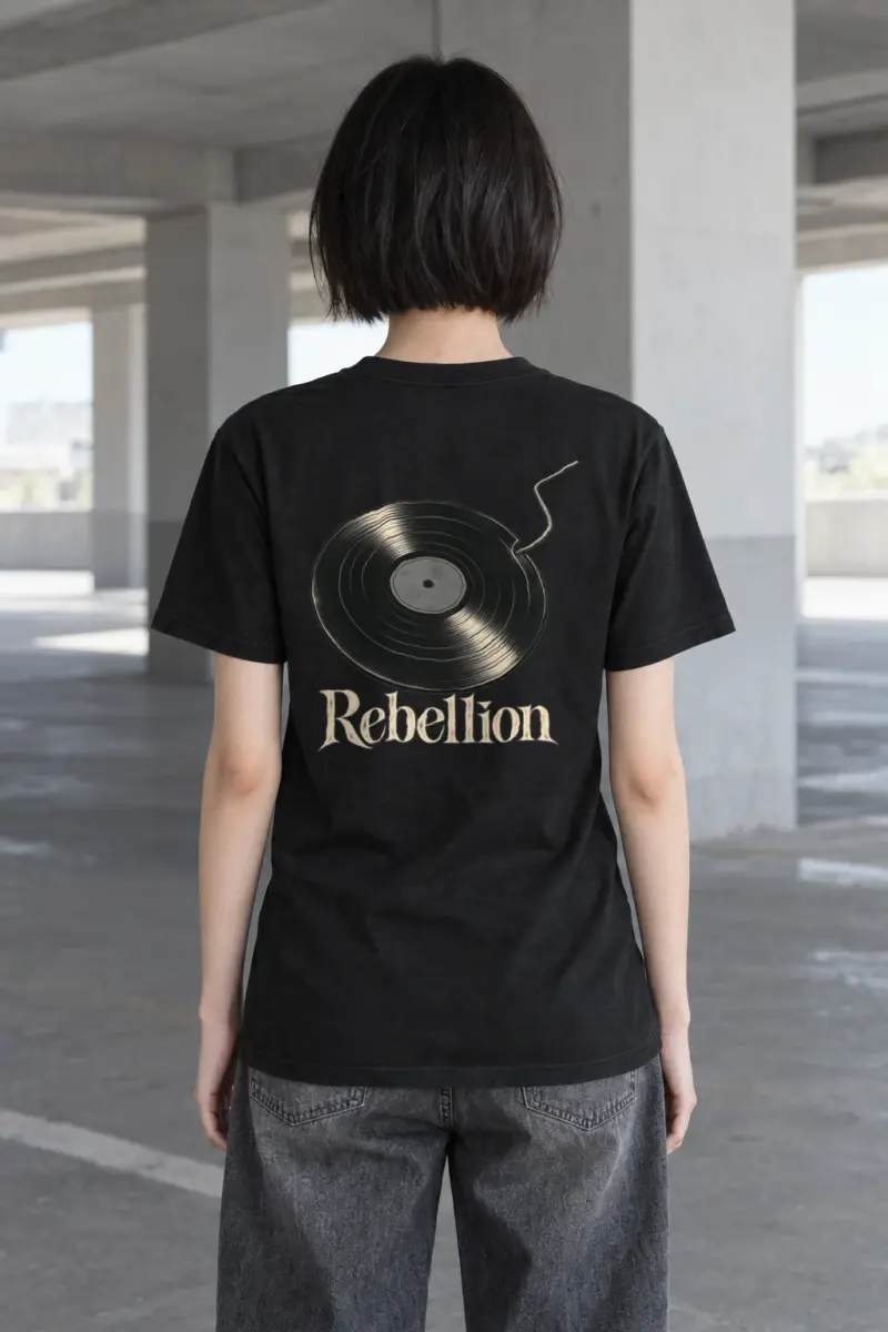 "Rebellion Fuse Record" Heavyweight Unisex Crewneck T-shirt