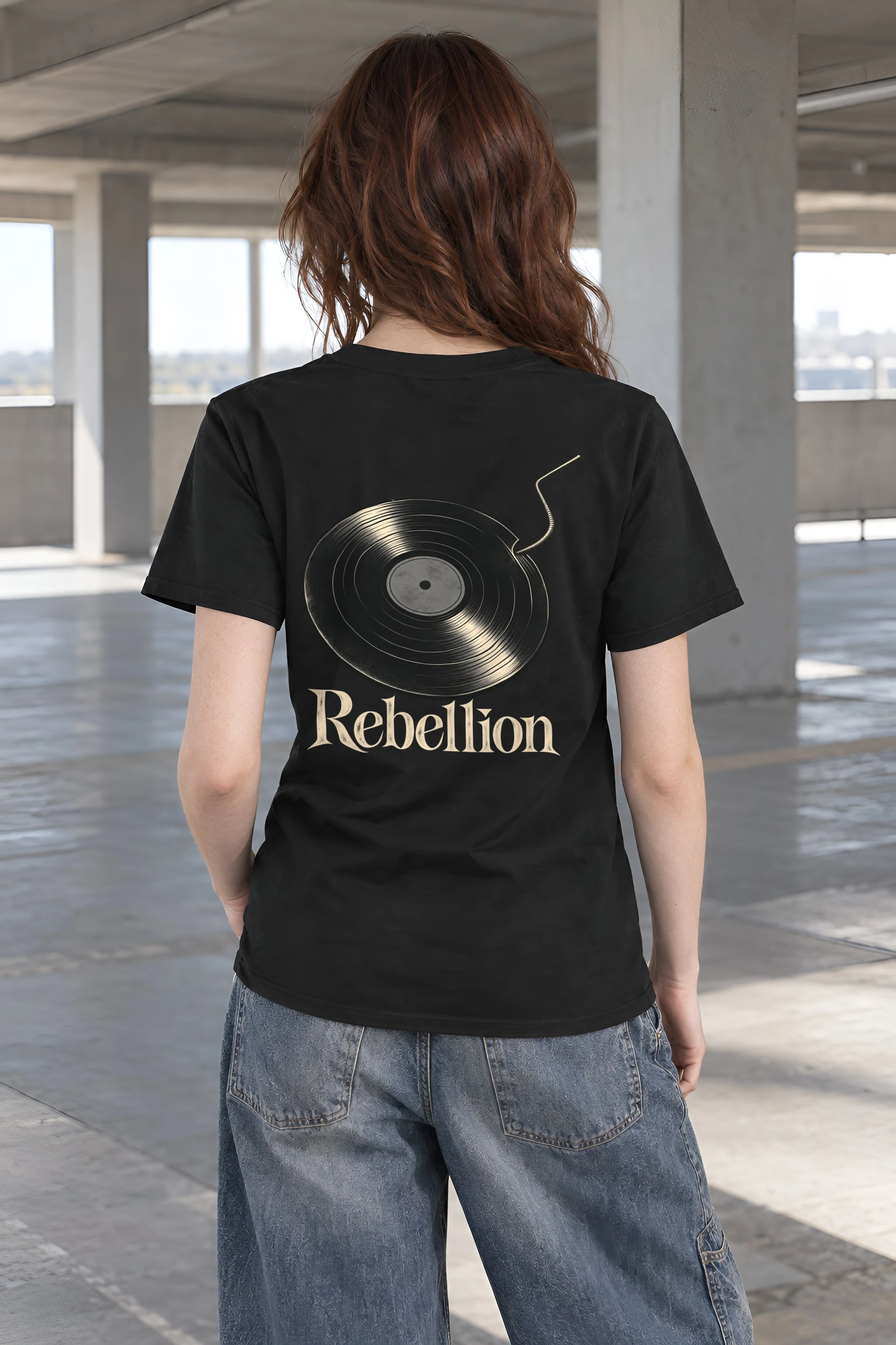 "Rebellion Fuse Record" Heavyweight Unisex Crewneck T-shirt