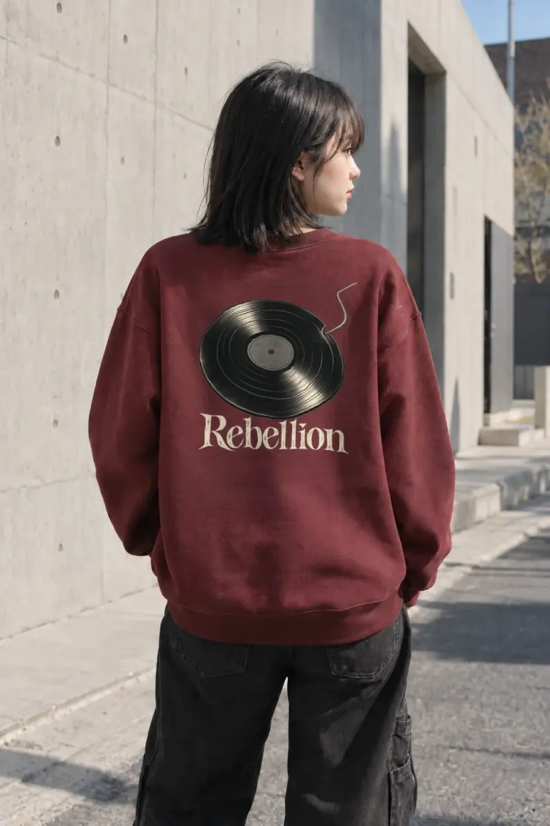 "Rebellion Record" Heavy Blend Unisex Crewneck Sweatshirt | Gildan 18000