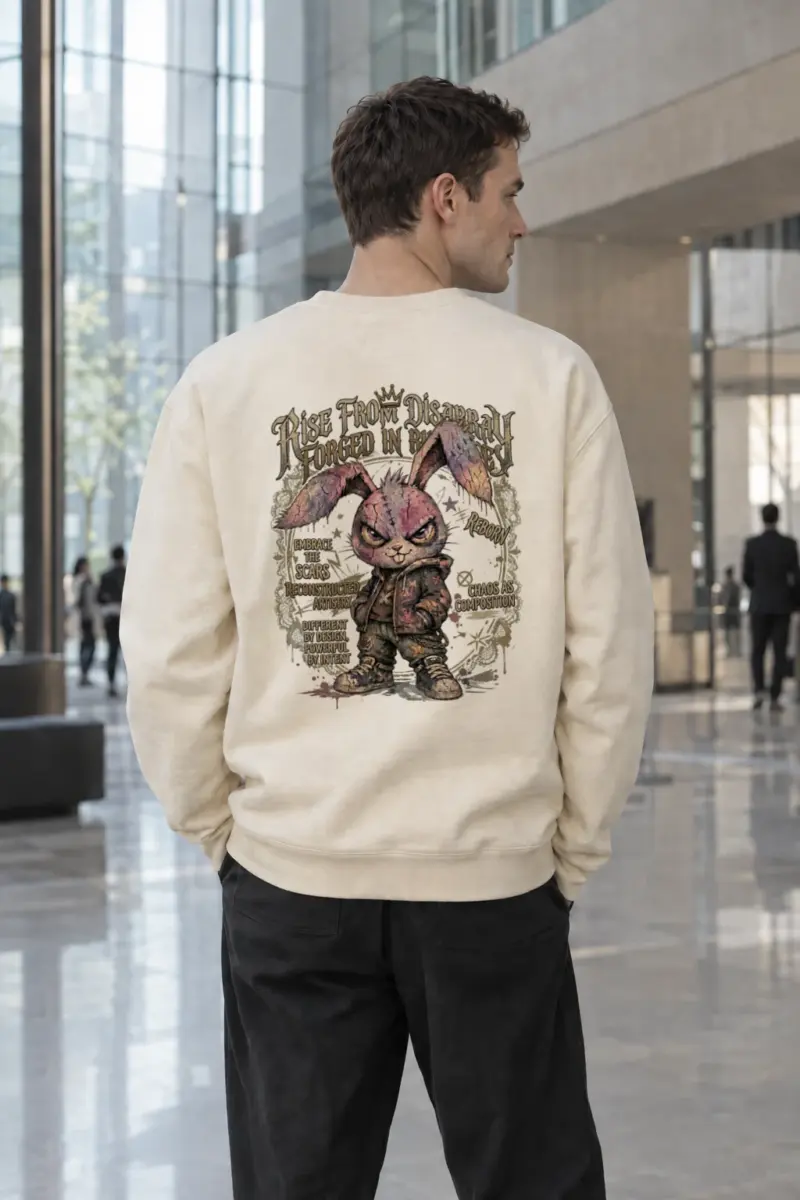 “Reborn By Design” Unisex Sponge Fleece Crewneck Sweatshirt | Bella + Canvas 3901