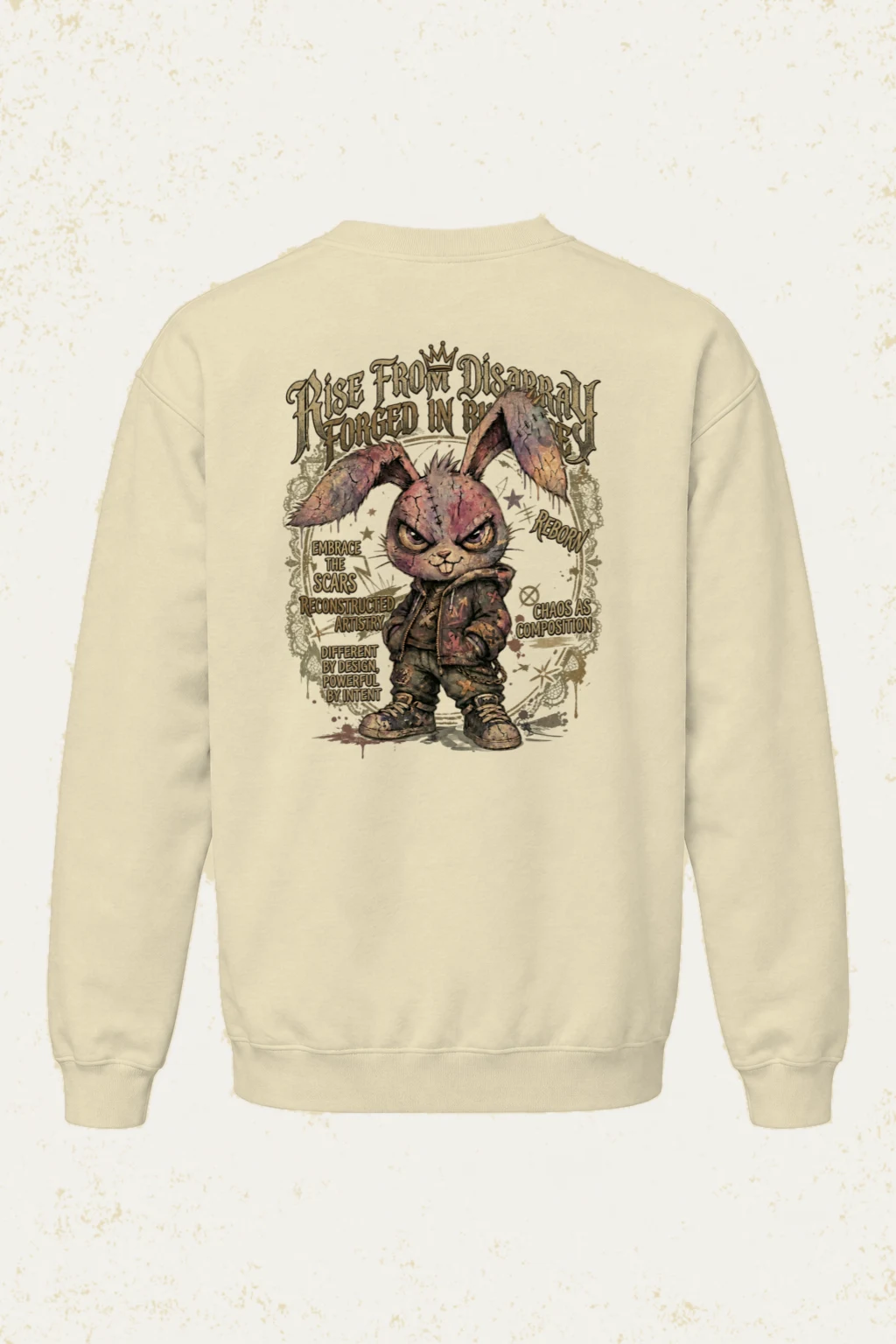"Reborn By Design" Unisex Sponge Fleece Crewneck Sweatshirt | Bella + Canvas 3901