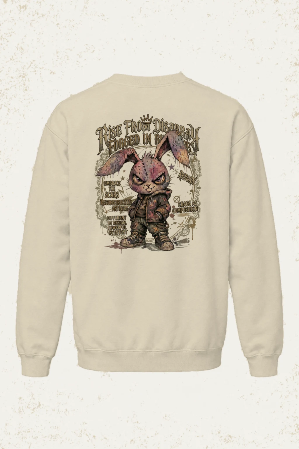 "Reborn By Design" Unisex Sponge Fleece Crewneck Sweatshirt | Bella + Canvas 3901