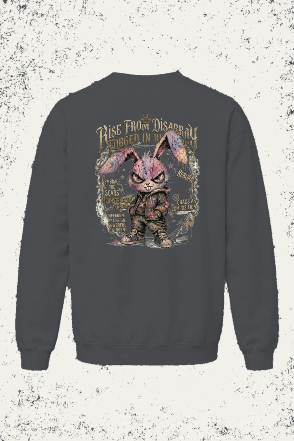 "Reborn By Design" Unisex Sponge Fleece Crewneck Sweatshirt | Bella + Canvas 3901