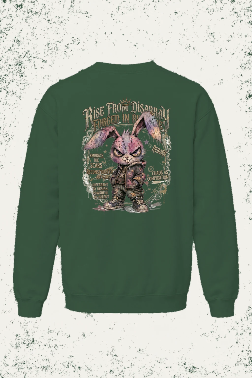 "Reborn By Design" Unisex Sponge Fleece Crewneck Sweatshirt | Bella + Canvas 3901