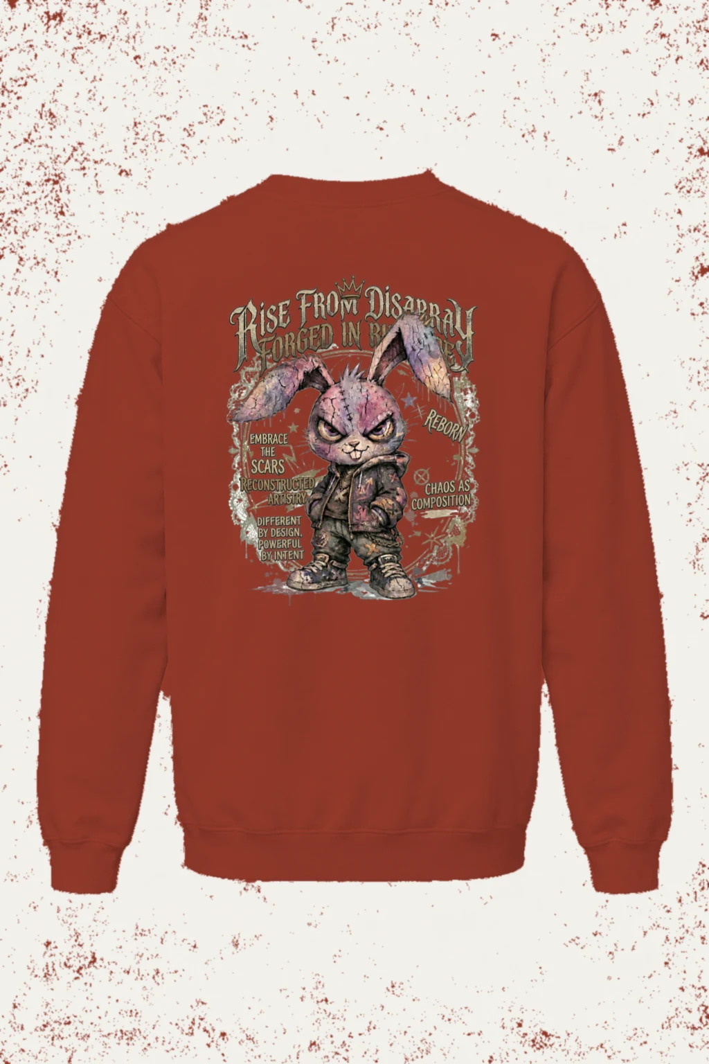 "Reborn By Design" Unisex Sponge Fleece Crewneck Sweatshirt | Bella + Canvas 3901