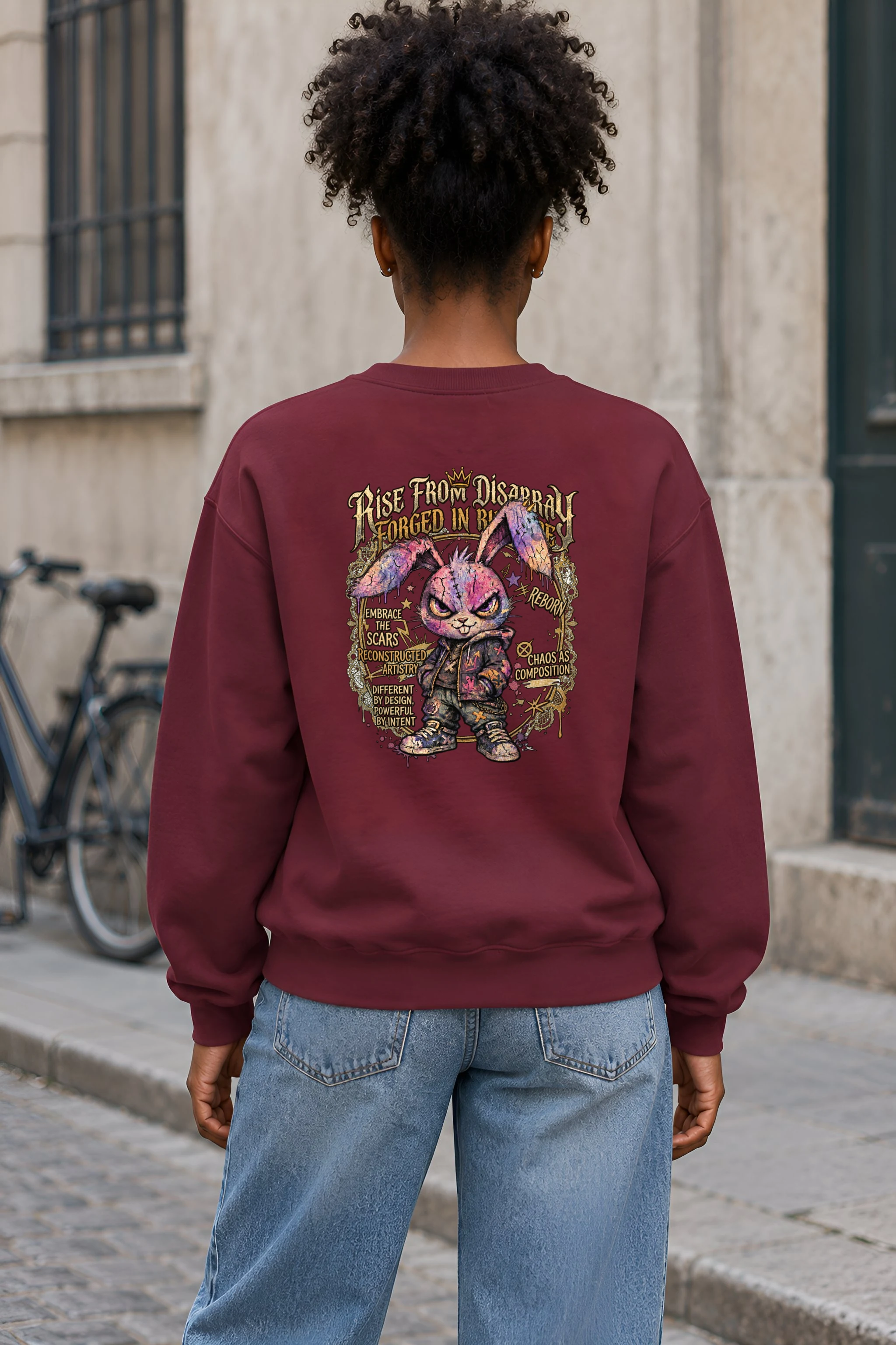 "Reborn Chaos Rabbit" 1 Crewneck Sweatshirt