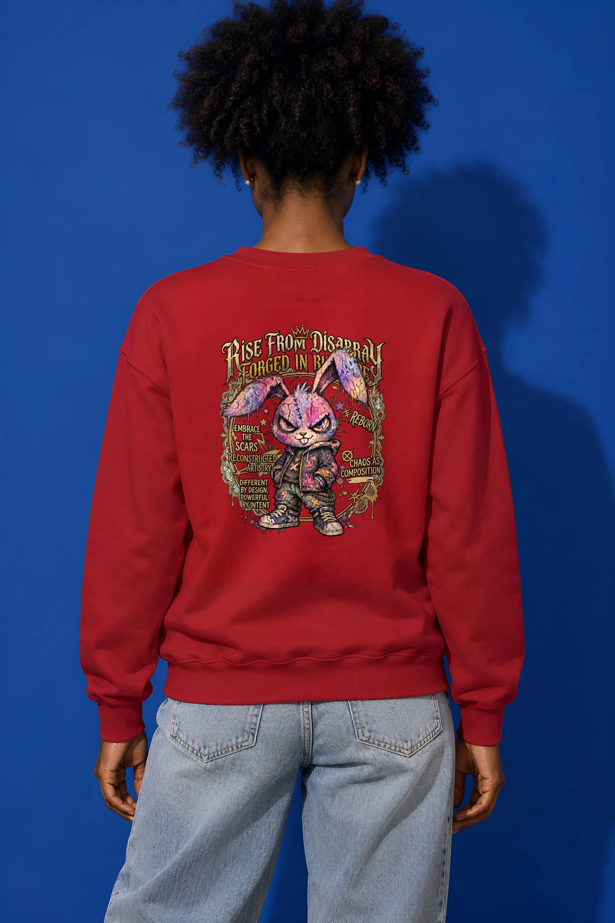 "Reborn Chaos Rabbit" 1 Crewneck Sweatshirt