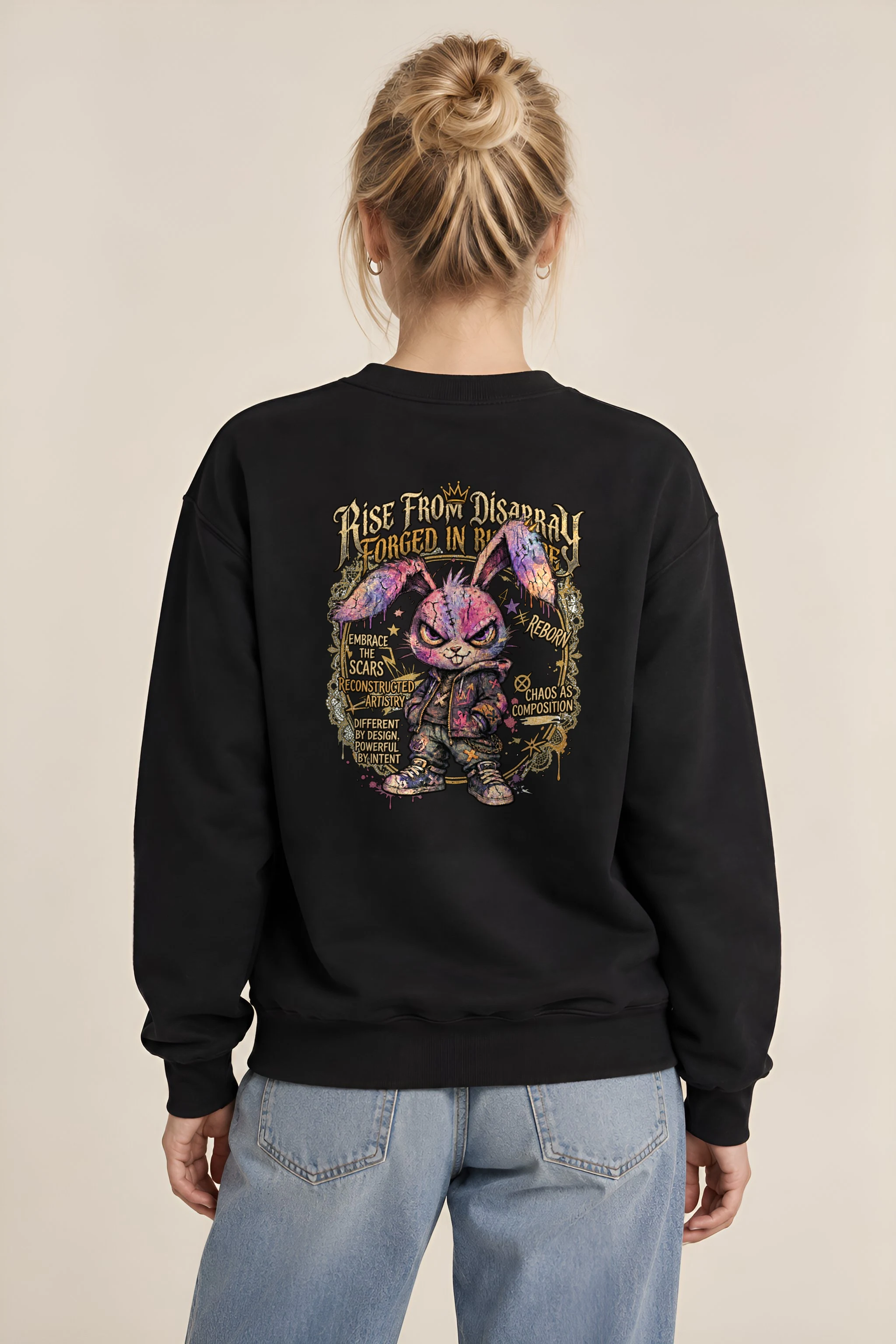 "Reborn Chaos Rabbit" 1 Crewneck Sweatshirt
