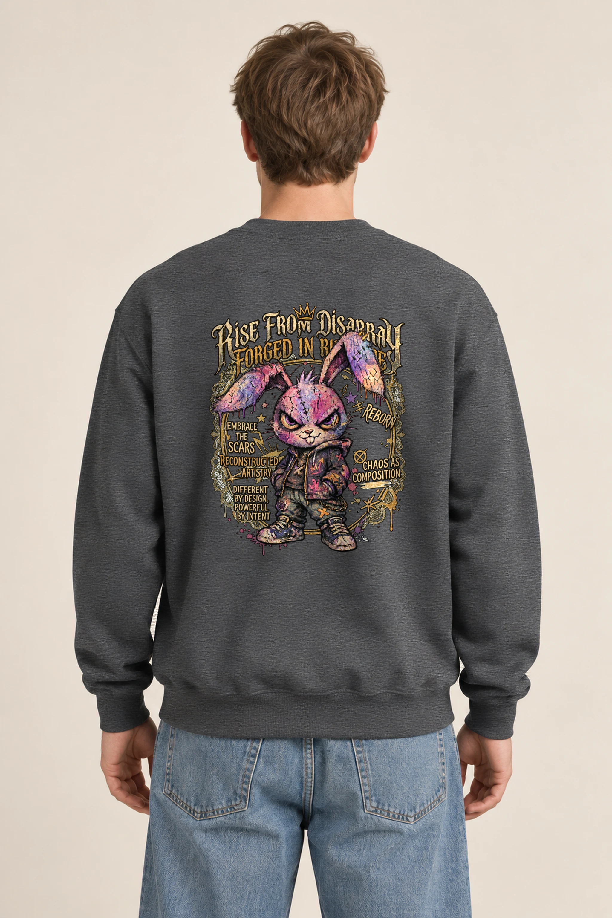 "Reborn Chaos Rabbit" 1 Crewneck Sweatshirt