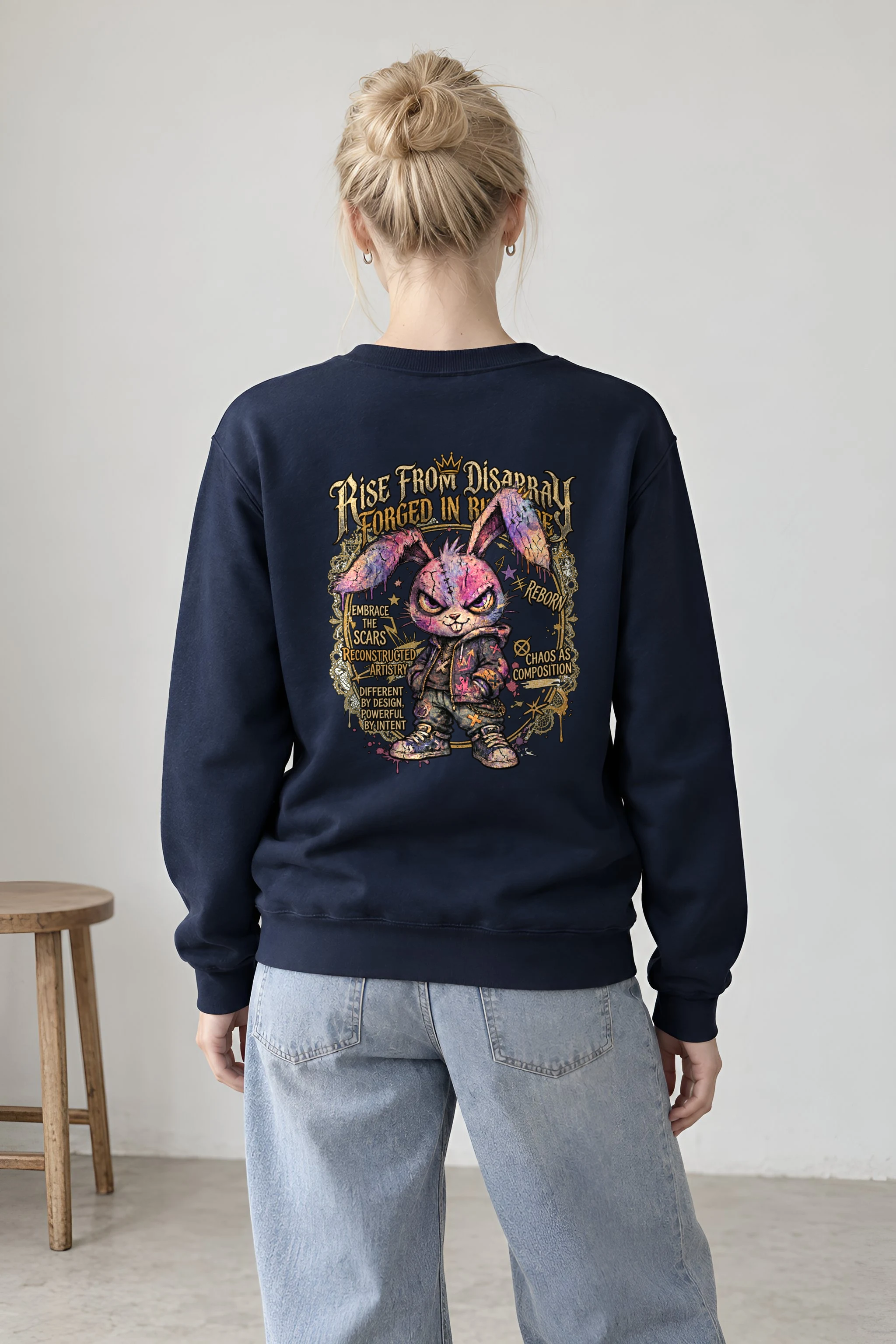 "Reborn Chaos Rabbit" 1 Crewneck Sweatshirt