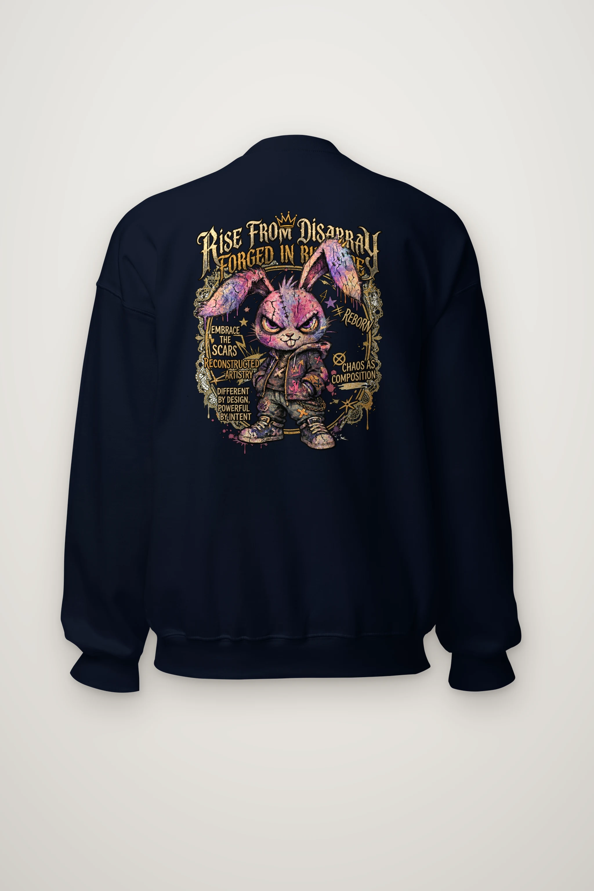 "Reborn Chaos Rabbit" Heavy Blend Unisex Crewneck Sweatshirt