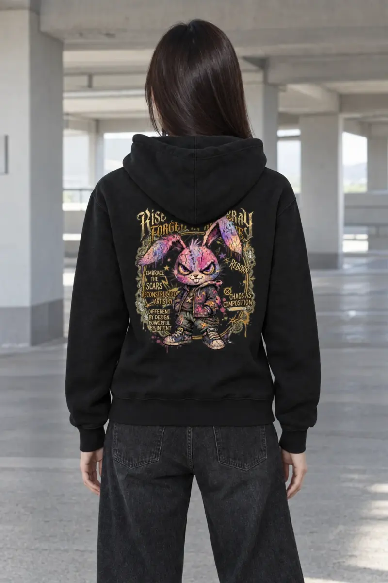 "Reborn Chaos Rabbit" Heavy Blend Unisex Pullover Hoodie