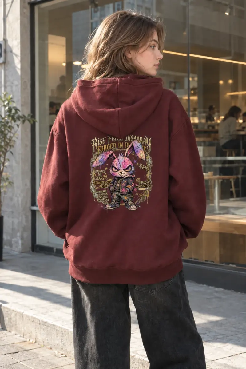 "Reborn Chaos Rabbit" Heavy Blend Unisex Pullover Hoodie | Gildan 18500