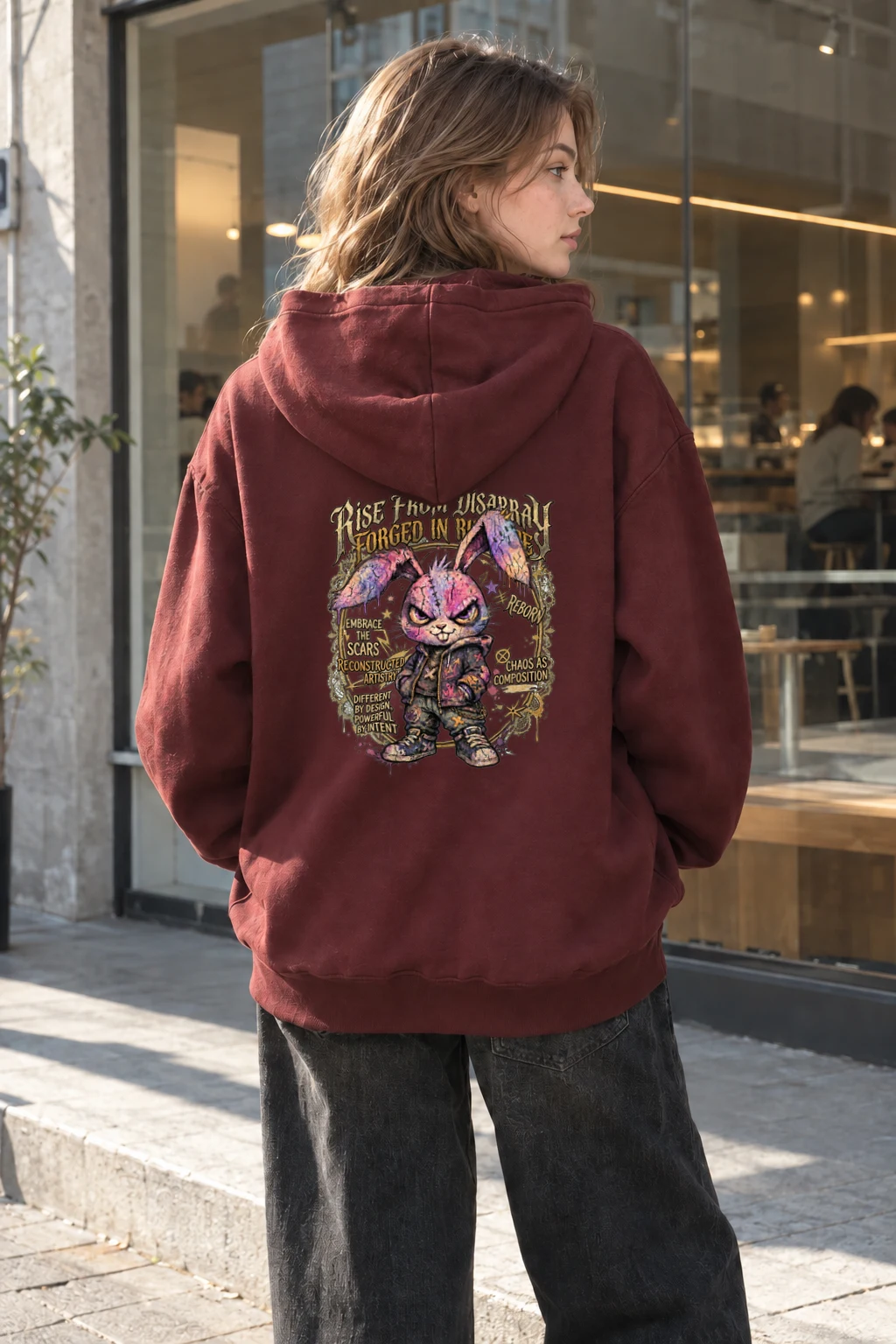 "Reborn Chaos Rabbit" Heavy Blend Unisex Pullover Hoodie | Gildan 18500