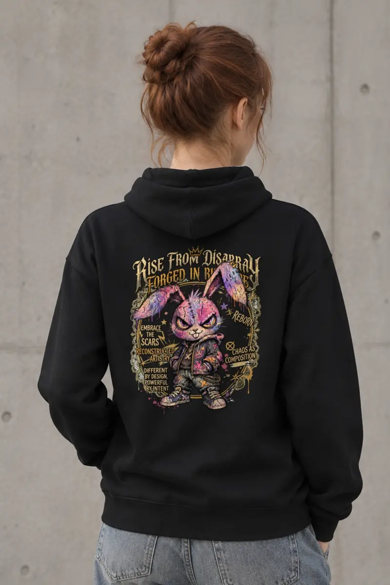 "Reborn Chaos Rabbit" Heavy Blend Unisex Pullover Hoodie
