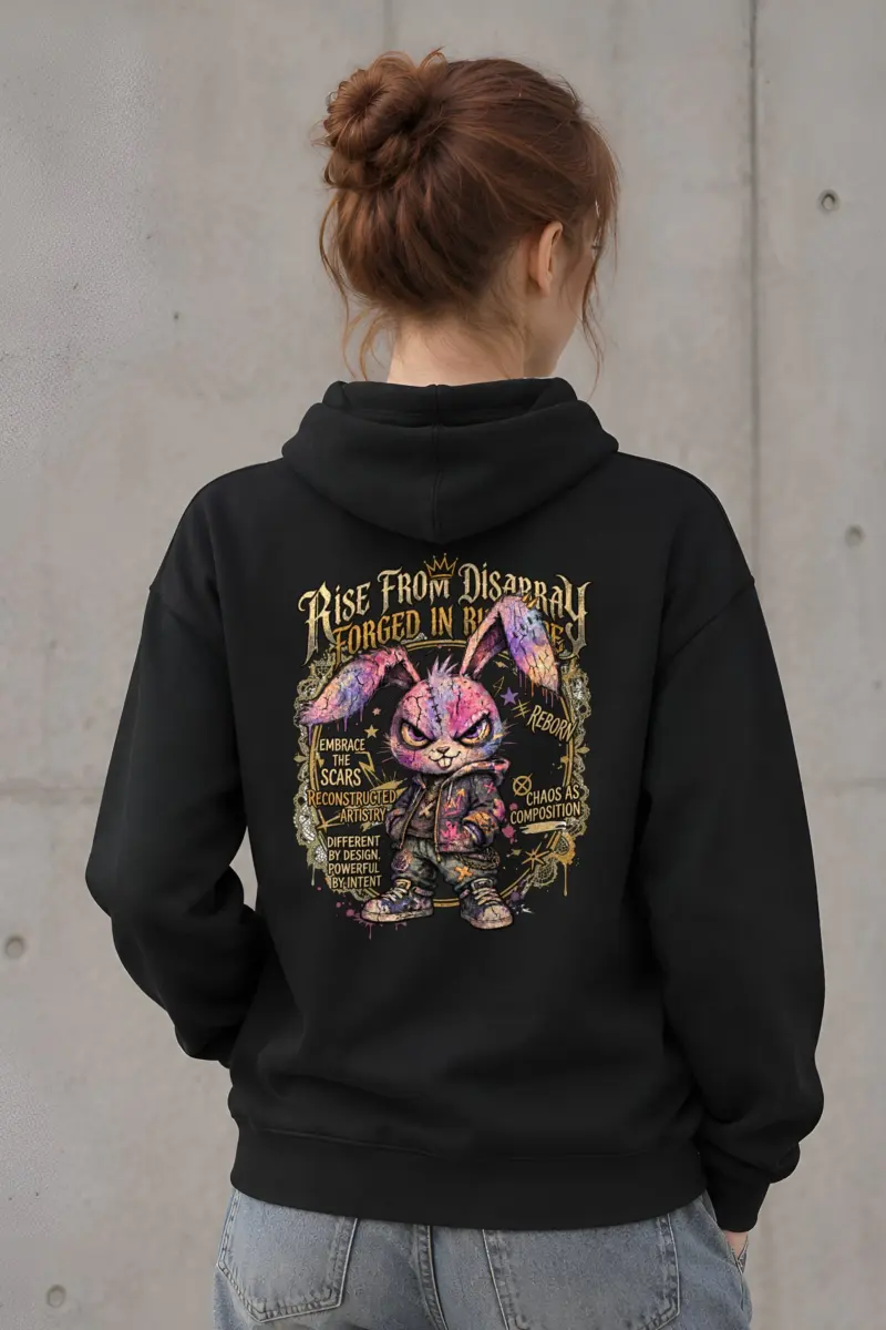 "Reborn Chaos Rabbit" Heavy Blend Unisex Pullover Hoodie