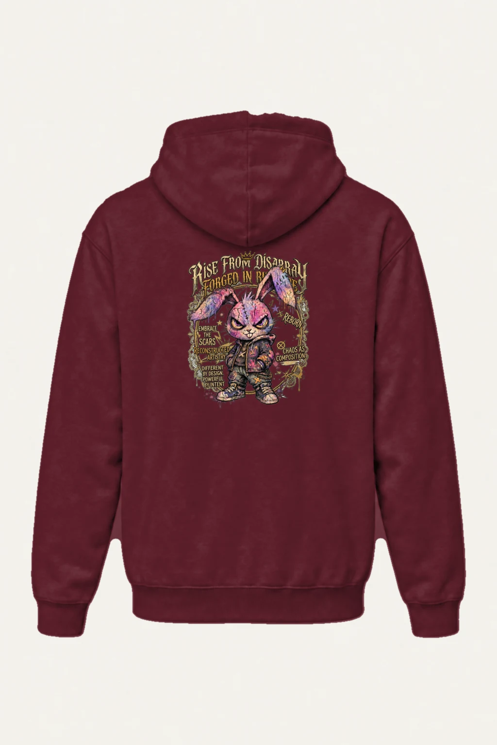 "Reborn Chaos Rabbit" Heavy Blend Unisex Pullover Hoodie | Gildan 18500