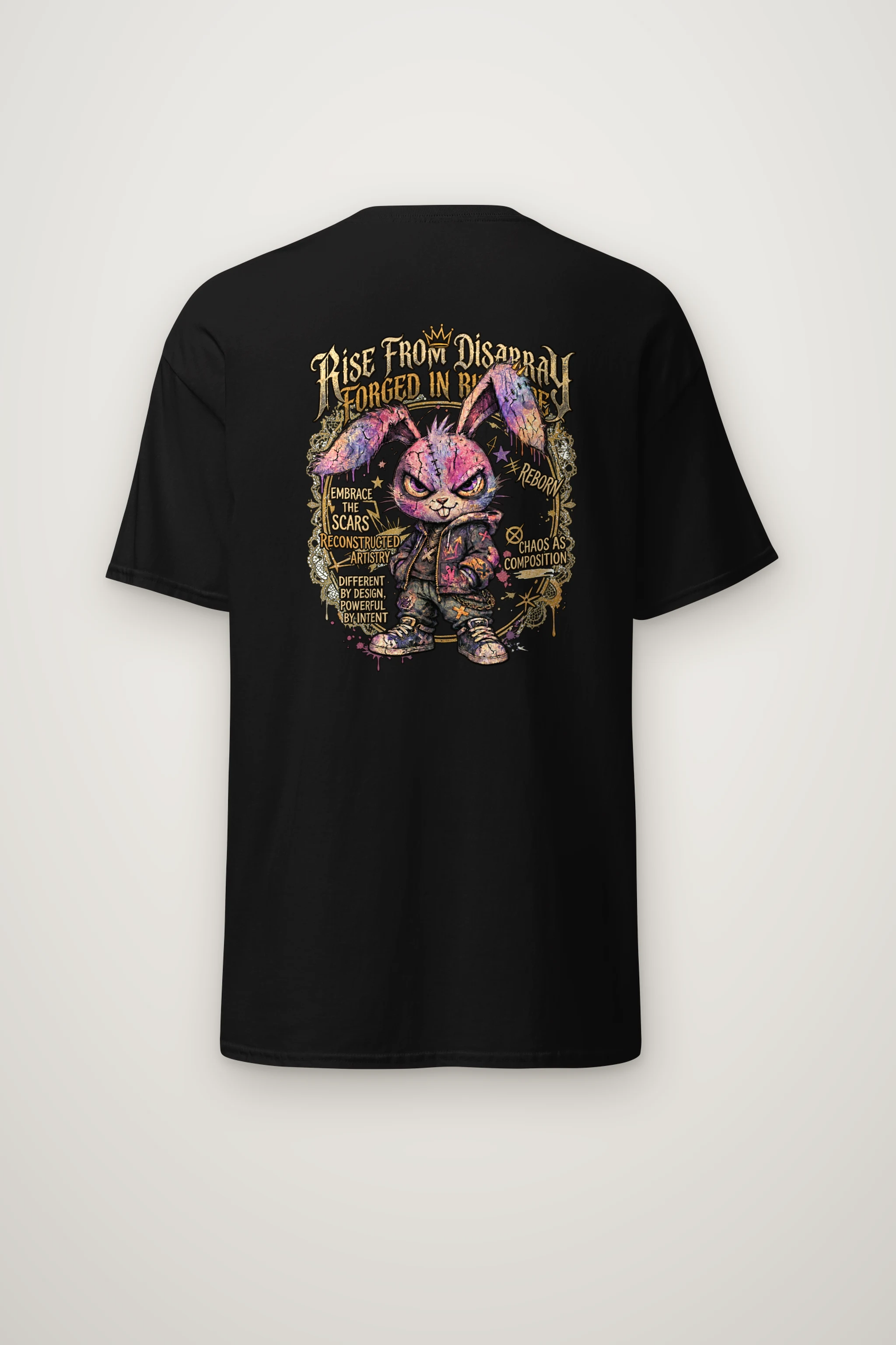"Reborn Chaos Rabbit" Heavyweight Unisex Crewneck T-shirt