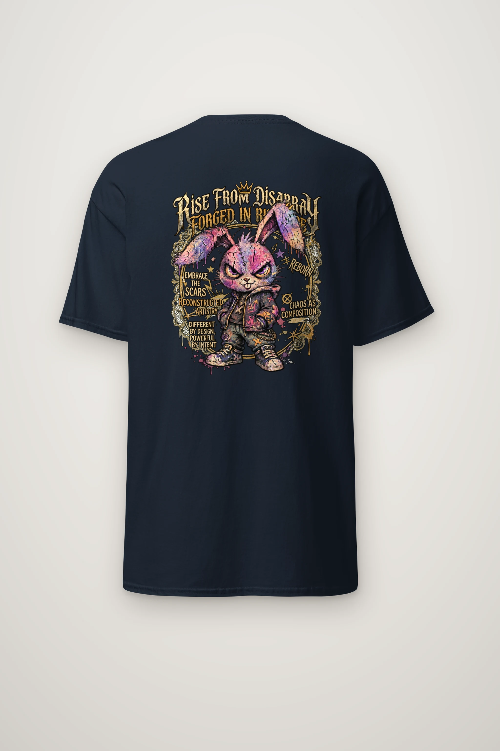 "Reborn Chaos Rabbit" Heavyweight Unisex Crewneck T-shirt