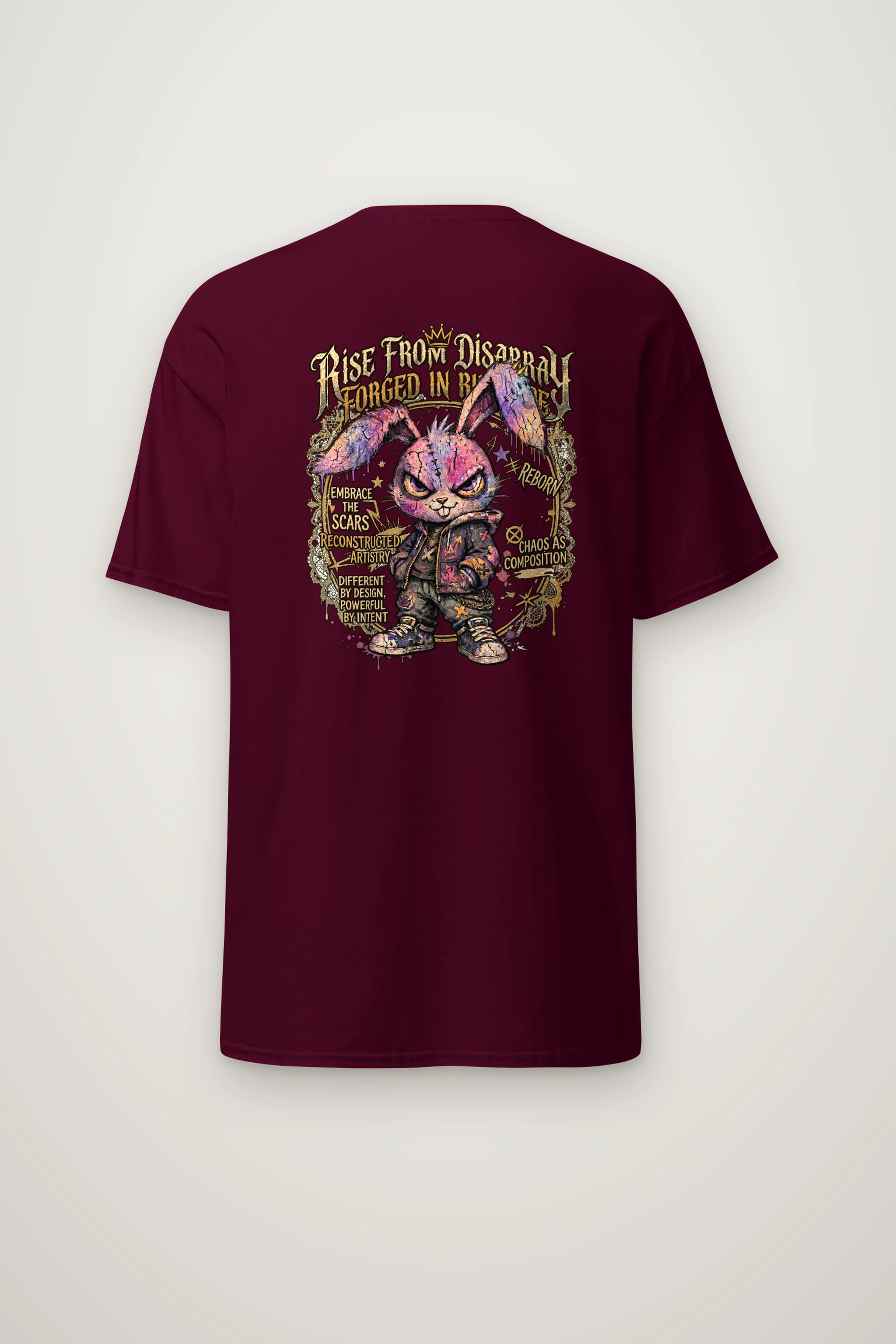 "Reborn Chaos Rabbit" Heavyweight Unisex Crewneck T-shirt