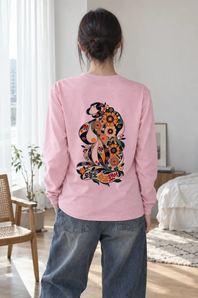 "Rebuilt Folk Bloom" Unisex Longsleeve T-shirt