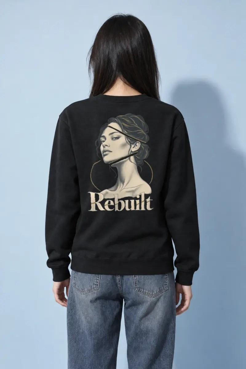 "Rebuilt Portrait" Heavy Blend Unisex Crewneck Sweatshirt | Gildan 18000