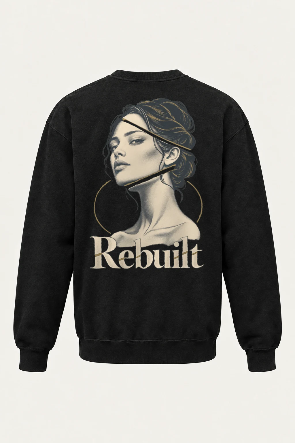 "Rebuilt Portrait" Heavy Blend Unisex Crewneck Sweatshirt | Gildan 18000
