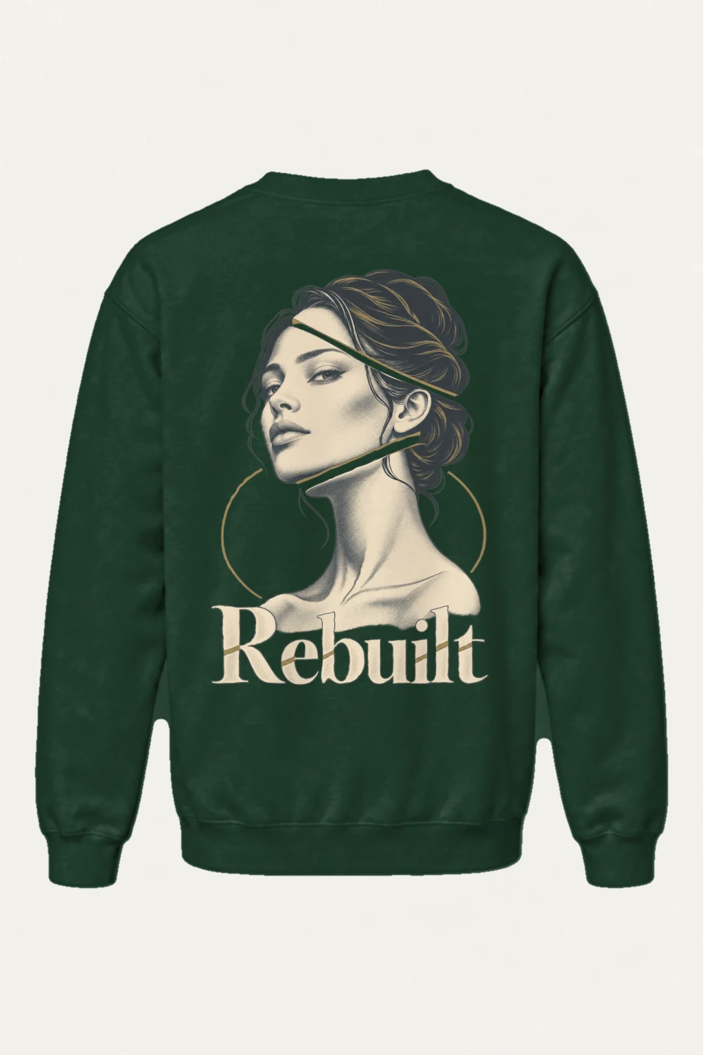 "Rebuilt Portrait" Heavy Blend Unisex Crewneck Sweatshirt | Gildan 18000