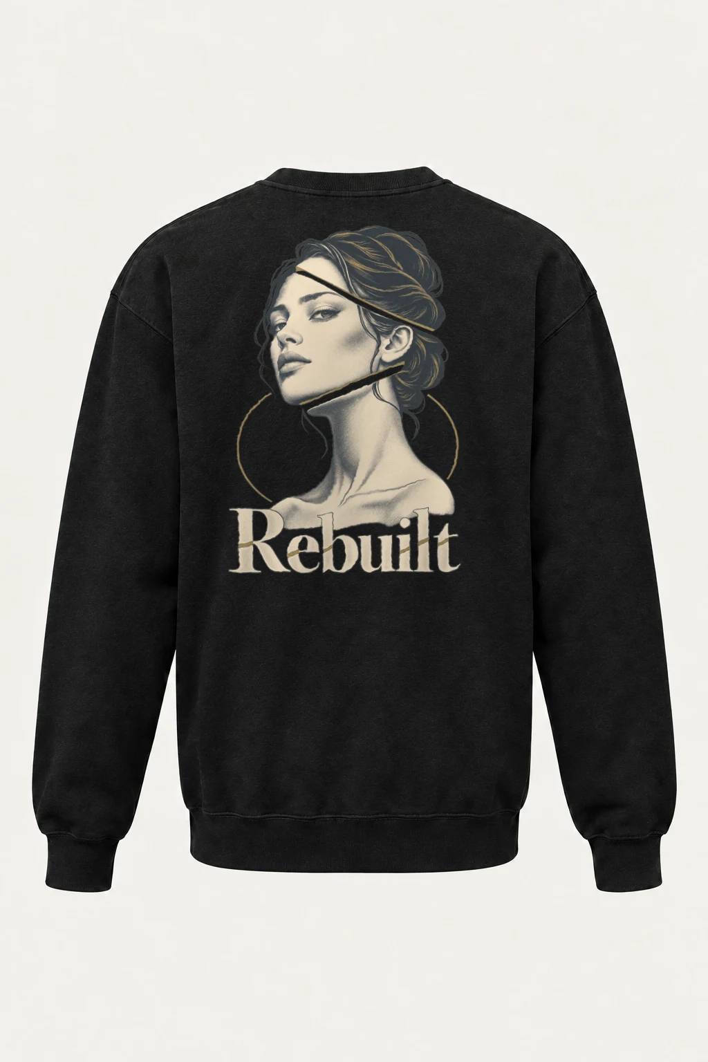"Rebuilt Portrait" Heavy Blend Unisex Crewneck Sweatshirt | Gildan 18000