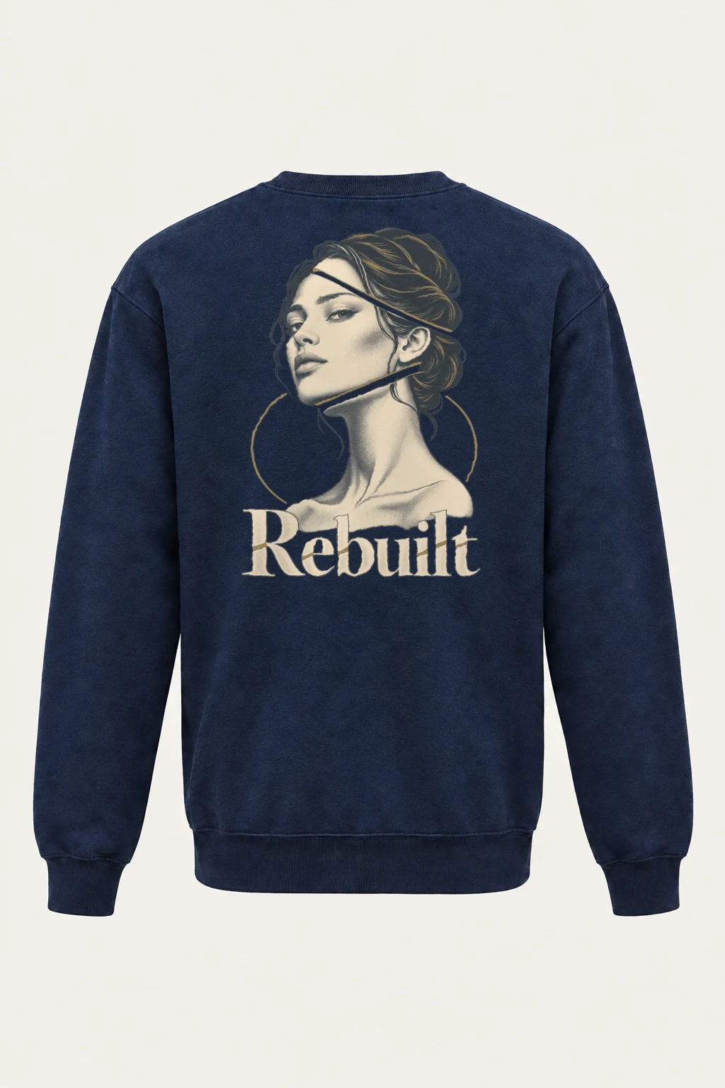 "Rebuilt Portrait" Heavy Blend Unisex Crewneck Sweatshirt | Gildan 18000