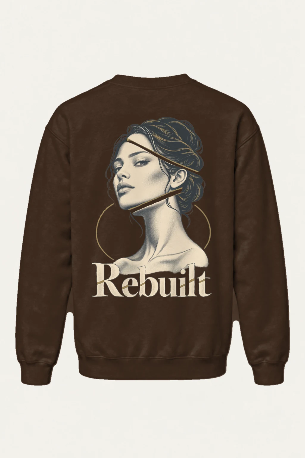 "Rebuilt Portrait" Heavy Blend Unisex Crewneck Sweatshirt | Gildan 18000