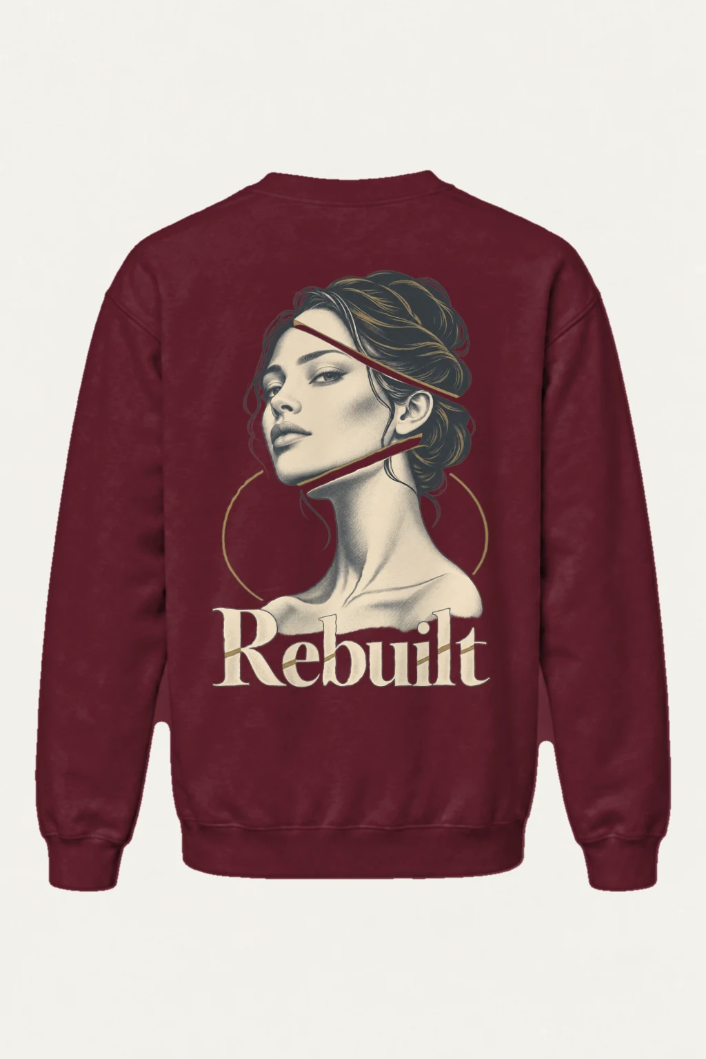 "Rebuilt Portrait" Heavy Blend Unisex Crewneck Sweatshirt | Gildan 18000