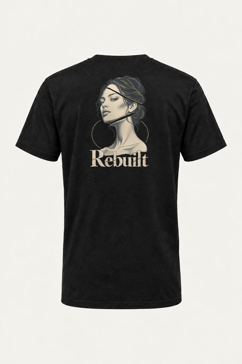 "Rebuilt Portrait" Heavyweight Unisex Crewneck T-shirt | Gildan 5000