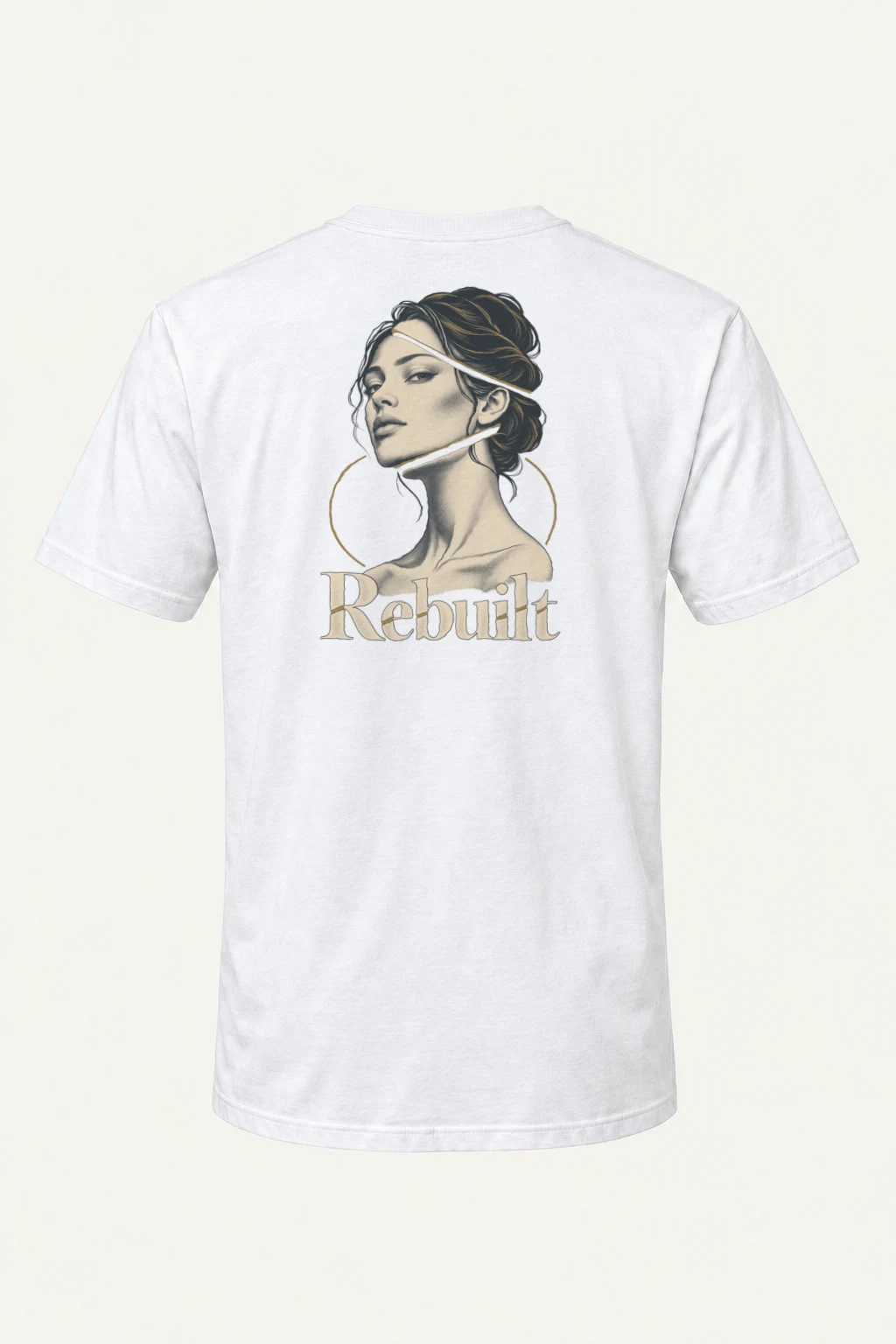 "Rebuilt Portrait" Heavyweight Unisex Crewneck T-shirt | Gildan 5000