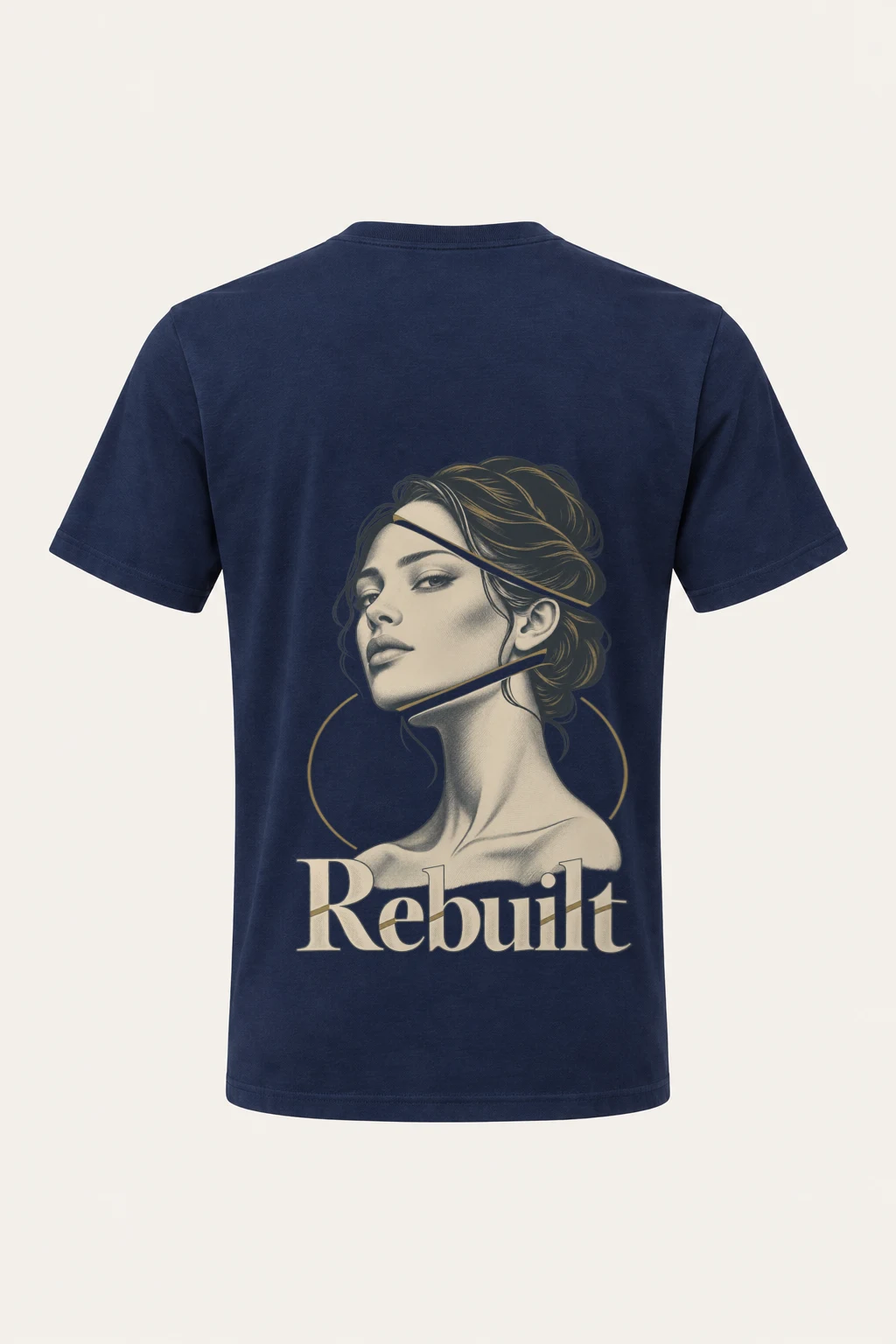 "Rebuilt Portrait" Heavyweight Unisex Crewneck T-shirt | Gildan 5000