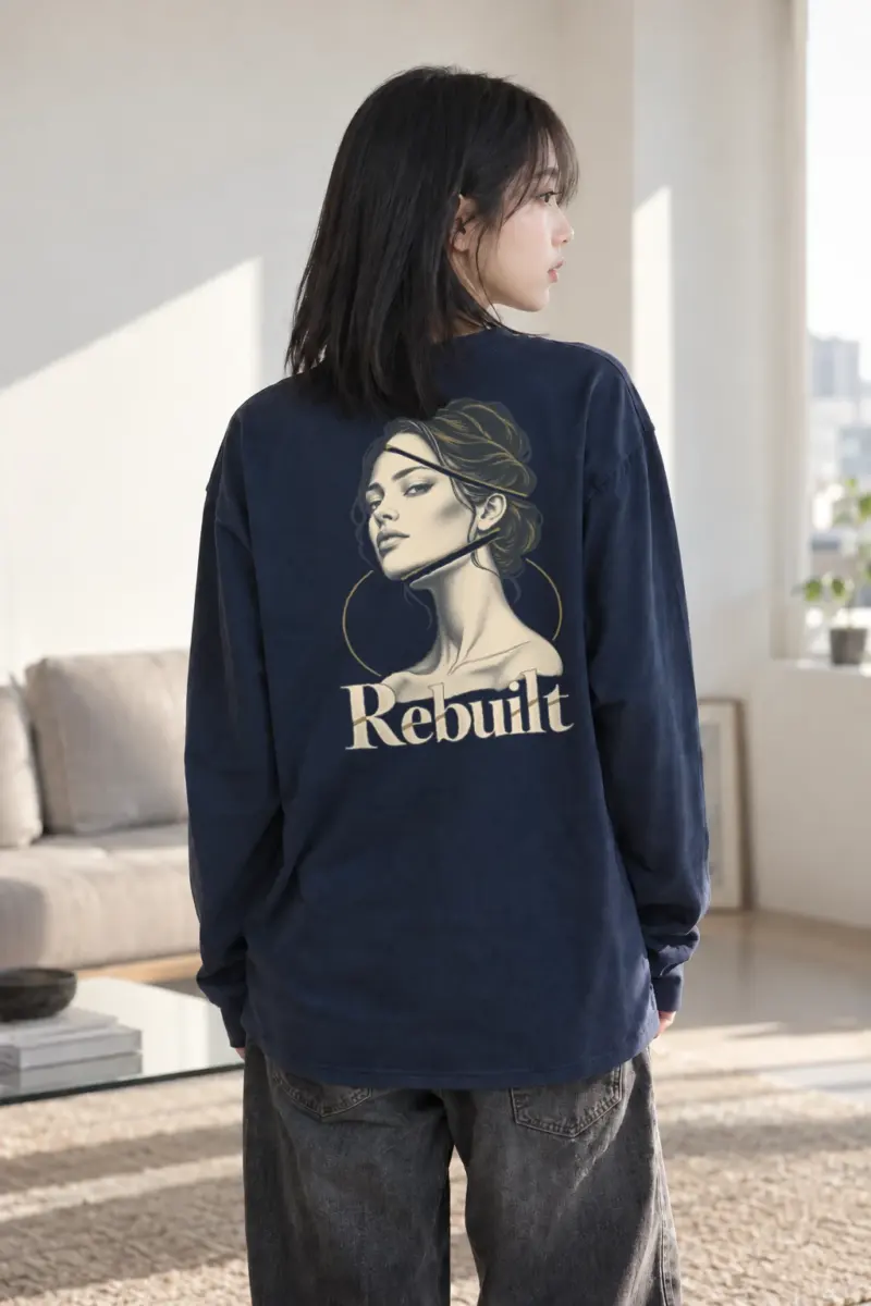 "Rebuilt Portrait" Unisex Longsleeve T-shirt | Gildan 2400