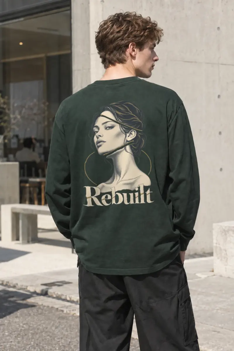 "Rebuilt Portrait" Unisex Longsleeve T-shirt | Gildan 2400