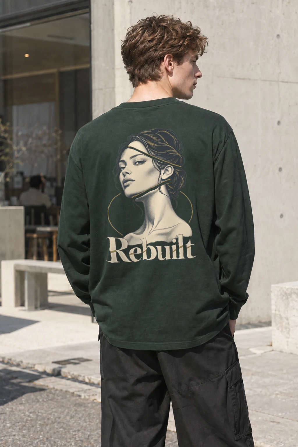 "Rebuilt Portrait" Unisex Longsleeve T-shirt | Gildan 2400