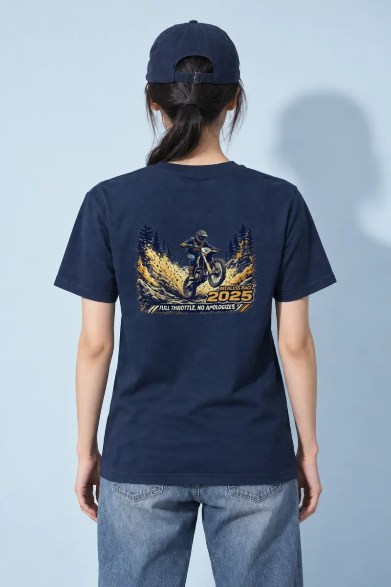 "Reckless Race" Heavyweight Unisex Crewneck T-shirt