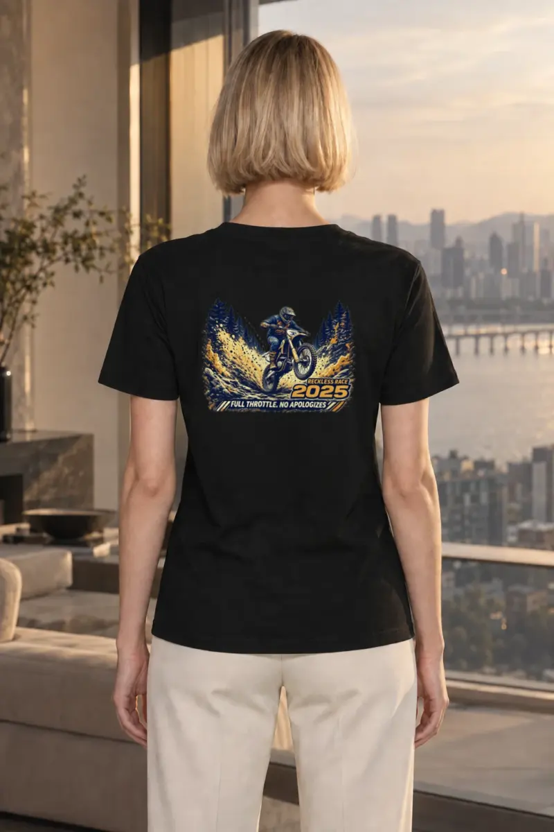 "Reckless Race" Heavyweight Unisex Crewneck T-shirt | Gildan 5000