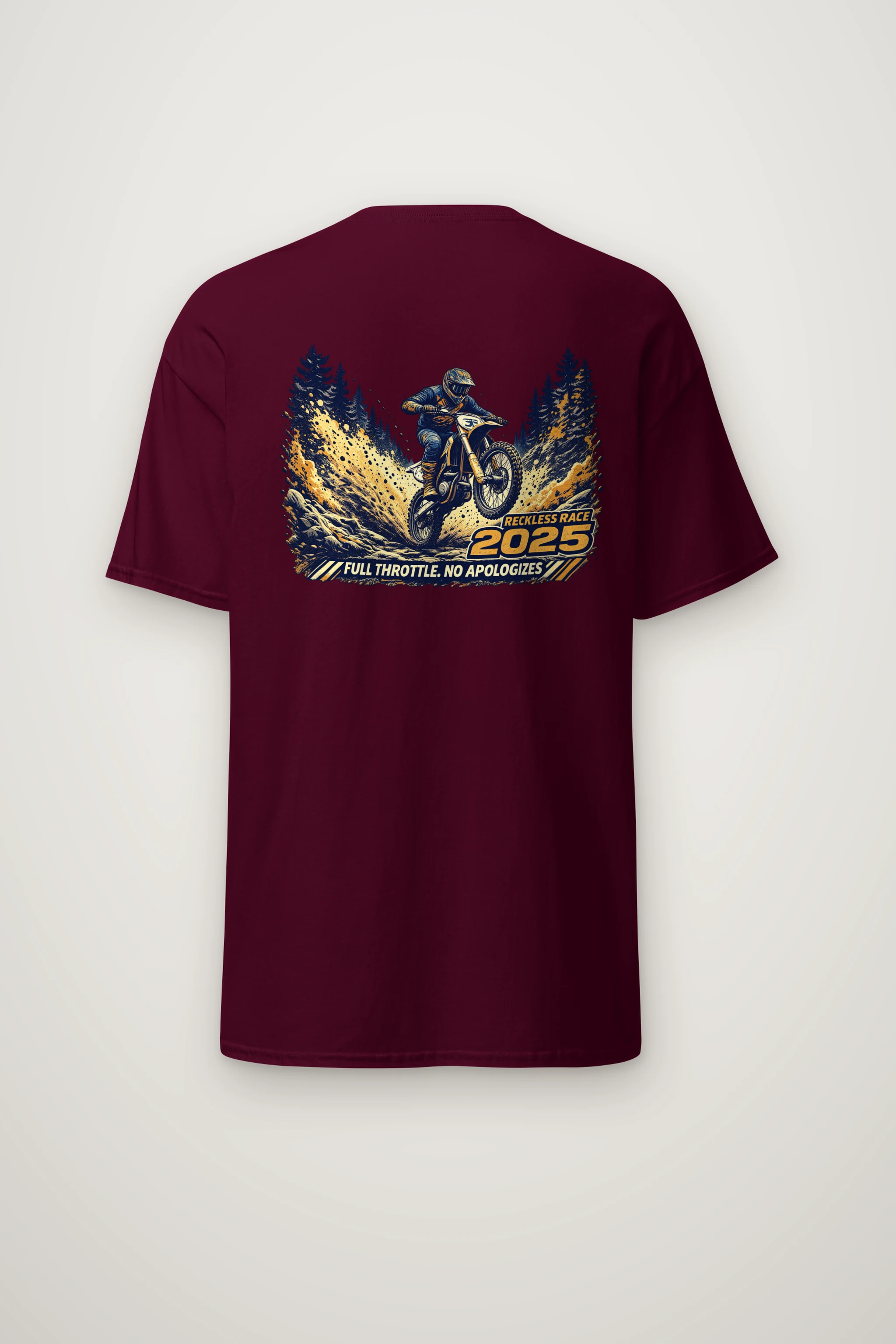"Reckless Race" Heavyweight Unisex Crewneck T-shirt