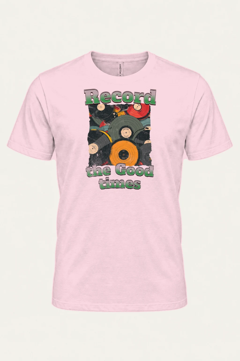 "Record Good Times" Heavyweight Unisex Crewneck T-shirt | Gildan 5000