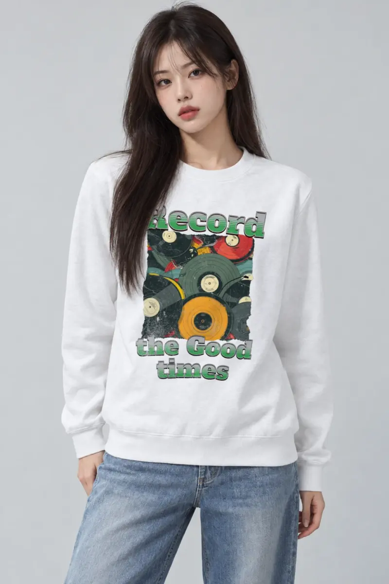 "Record The Good Times" Heavy Blend Unisex Crewneck Sweatshirt