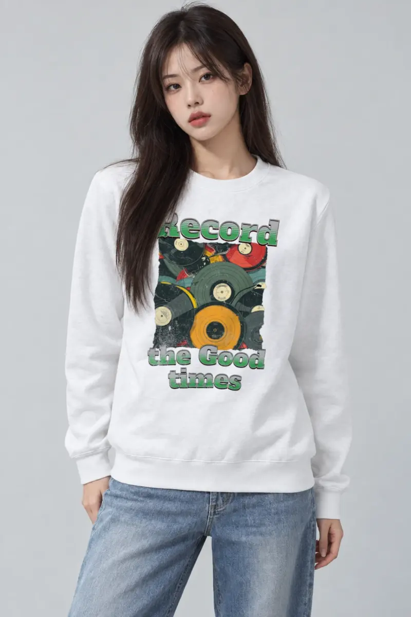 "Record The Good Times" Heavy Blend Unisex Crewneck Sweatshirt
