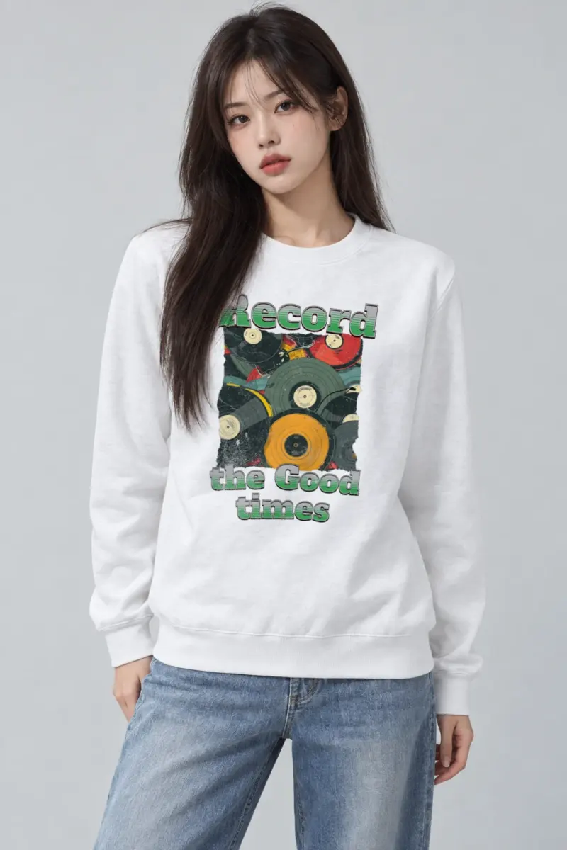 "Record The Good Times" Heavy Blend Unisex Crewneck Sweatshirt