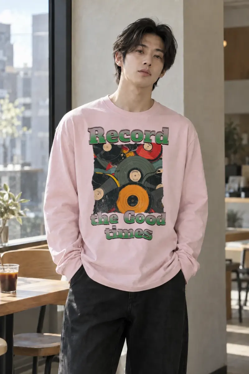 “Record The Good Times” Unisex Longsleeve T-shirt | Gildan 2400