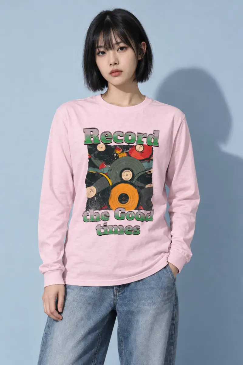 "Record The Good Times" Unisex Longsleeve T-shirt | Gildan 2400