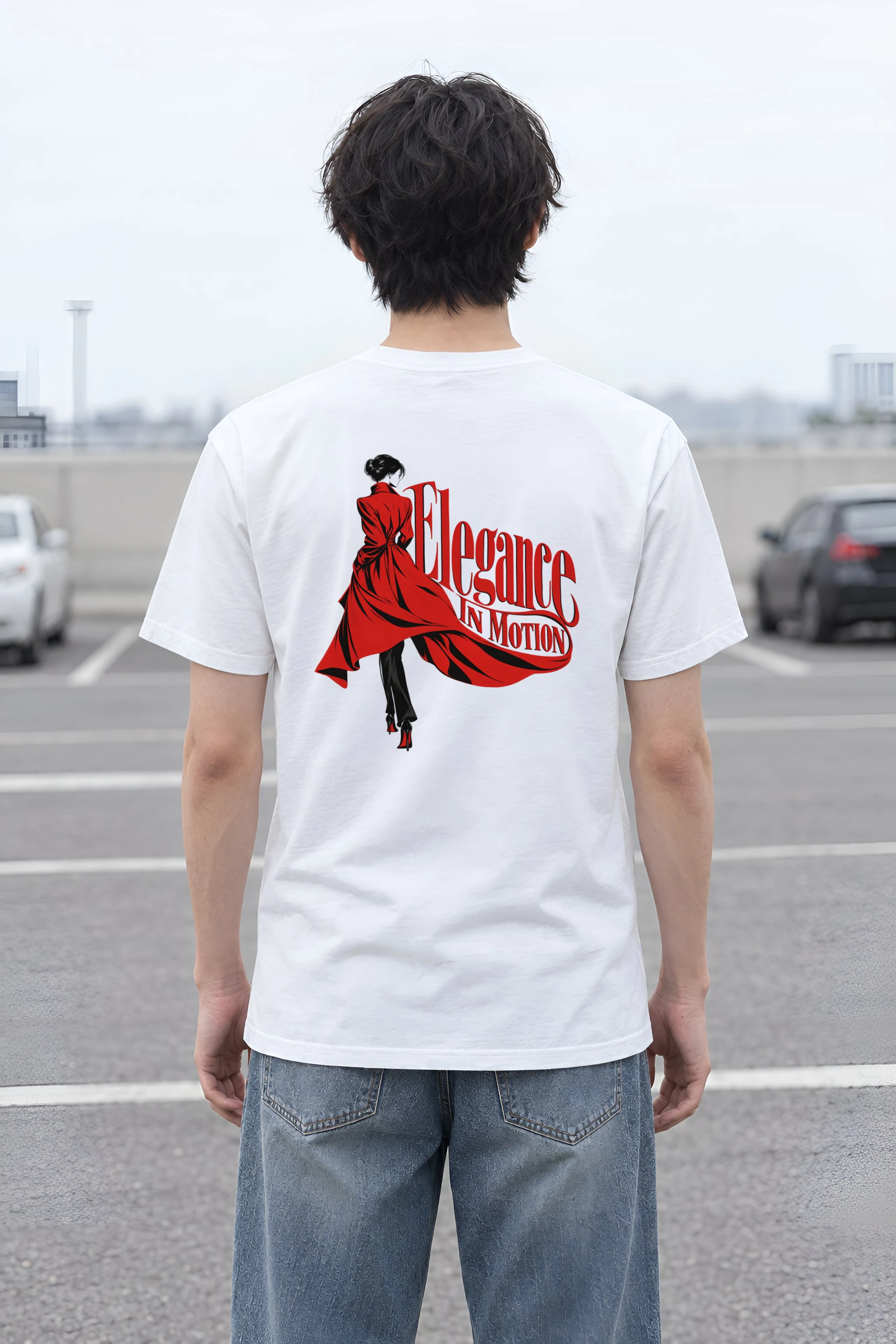 "Red Coat Reverie" Heavyweight Unisex Crewneck T-shirt